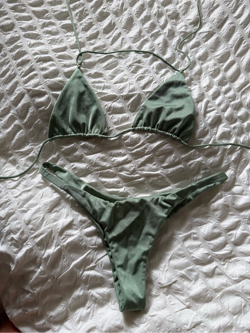 Sommer Swim bikini top & bottom sage